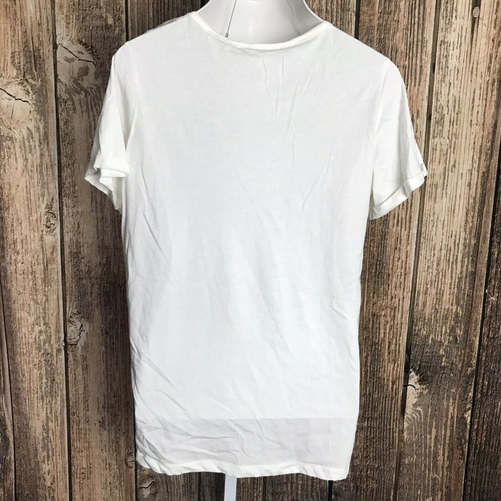 Junarose Women's Blouse T-Shirt ~ Sz M ~ White - Picture 2 of 7